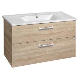 Aqualine Vega - Meuble lavabo 970x600x436 mm, chêne platine VG903