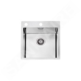 Alveus Pure - Évier 465x525 mm, avec commande du vidage, inox 1103608