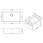 Alveus Quadrix Monarch - Évier 790x450 mm, anthracite 1122730