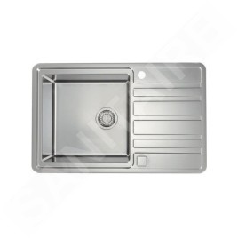 Alveus Rando - Évier 790x500 mm, avec commande du vidage, inox 1131209