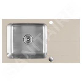 Sapho Éviers - Evier 44x78 cm, granit/inox GR9102