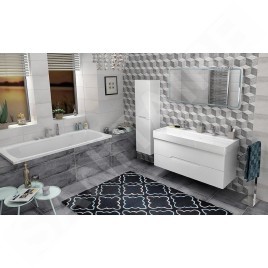 Sapho Mediena - Meuble-vasque 1170x510x485 mm, blanc mat MD120
