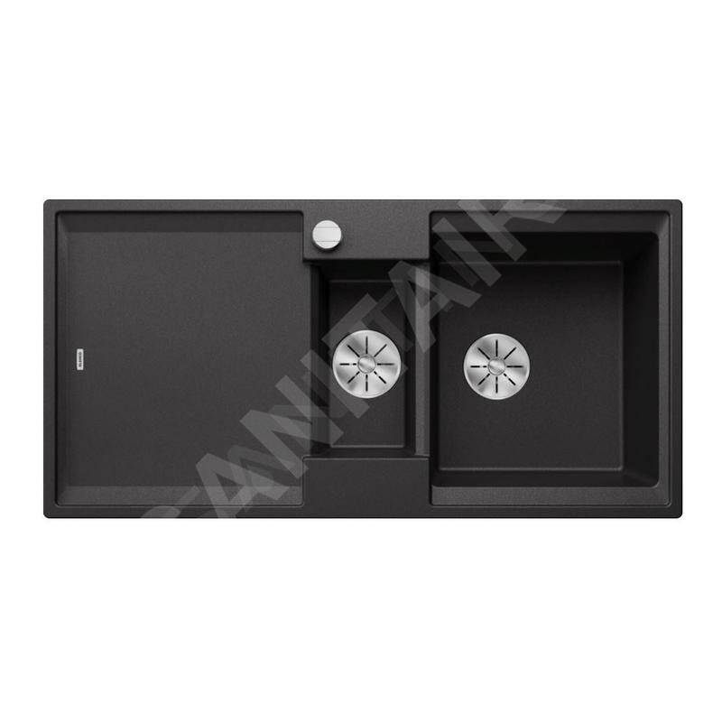 Blanco Adira - Évier en silgranit, 100x50 mm, avec commande excentrique et accessoires, InFino, anthracite 527602