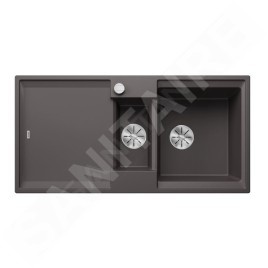 Blanco Adira - Évier en silgranit, 100x50 mm, avec commande excentrique et accessoires, InFino, gris rocher 527603