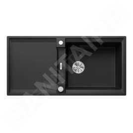 Blanco Adira - Évier en silgranit, 100x50 mm, avec commande excentrique et accessoires, InFino, noir 527617
