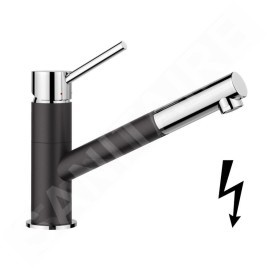 Blanco Kano S - Mitigeur d’évier avec bec extractible, noir/chrome 527652