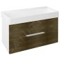 Sapho Mediena - Meuble-vasque 960x510x485 mm, blanc mat /chêne graphite MD101