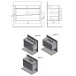 Sapho Mediena - Meuble-vasque 960x510x485 mm, blanc mat /chêne graphite MD101