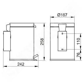 Keuco Plan - Poubelle 3 l, chrome 14977010000