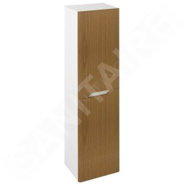 Sapho Mediena - Armoire haute 350x1380x300 mm, 2 portes G/D, blanc mat/chêne naturel MD352