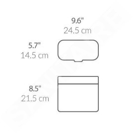 Simplehuman Poubelles - Poubelle 4 l, acier inoxydable CW1645