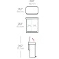 Simplehuman Poubelles - Poubelle de tri sélectif, poche pour sacs, 58 l, inox brossé CW2025