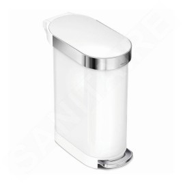 Simplehuman Poubelles - Poubelle 45 l Slim, blanc CW2069