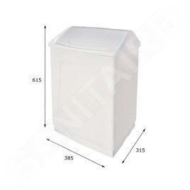 Aqualine Accessoires - Benne à ordures, 55 L, blanc 14027