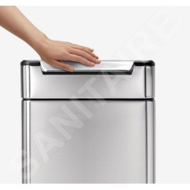 Simplehuman Poubelles - Poubelle 30 l, Touch-bar, inox brossé CW2015