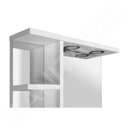 Aqualine Zoja - Miroir avec éclairage LED 500x700x120 mm, blanc KO355