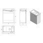 Aqualine Zoja - Meuble lavabo 440x500x235 mm, chêne platine 51046DP