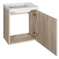 Aqualine Zoja - Meuble lavabo 440x500x235 mm, chêne platine 51046DP