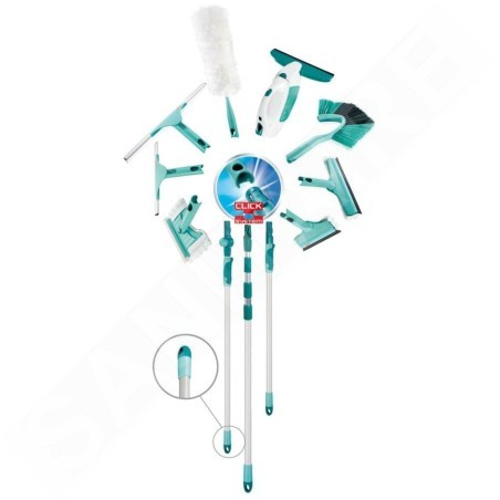Leifheit Accessoires - Manche télescopique 145-400 cm, Click System 41523