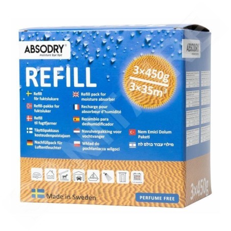 Everbrand Sweden Absodry - Recharge pour absorbeur d'humidité Absodry Big, 3x450 g 205-AD