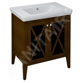 Sapho Cross - Meuble-vasque 70x81x47 cm, acajou CR075