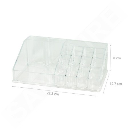 Compactor Organisateurs cosmétiques - Organiseur pour les cosmétiques 223x127x80 mm, plastique transparent RAN5051
