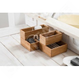 Compactor Organisateurs cosmétiques - Organiseur de tiroir 225x75x65 mm bambou RAN6965