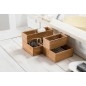 Compactor Organisateurs cosmétiques - Organiseur de tiroir 225x75x65 mm bambou RAN6965