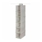 Compactor Organisation de penderie - Organiseur suspendu 30x18x94 cm, 6 compartiments, gris RAN10114