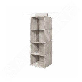 Compactor Organisation de penderie - Organiseur suspendu 30x30x94 cm, 4 compartiments, gris RAN10115