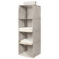 Compactor Organisation de penderie - Organiseur suspendu 30x30x94 cm, 4 compartiments, gris RAN10115