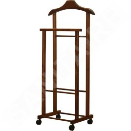 Compactor Organisation de penderie - Portemanteau 97x33x29 cm, avec roulettes, noyer RAN6756