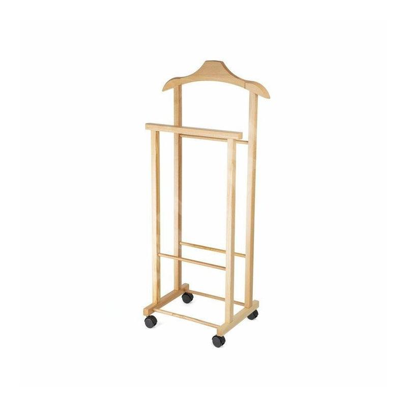 Compactor Organisation de penderie - Portemanteau 97x33x29 cm, avec roulettes, bois clair RAN7876