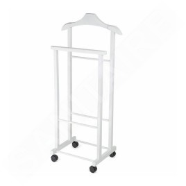 Compactor Organisation de penderie - Porte-vêtements 97x33x29 cm, avec roulettes, blanc RAN7877