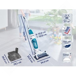 Leifheit Nettoyage - Aspirateur-balai laveur sans fil Regulus Aqua PowerVac Pro 11935
