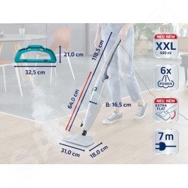 Leifheit Nettoyage - Balai vapeur Clean Tenso Power 11940