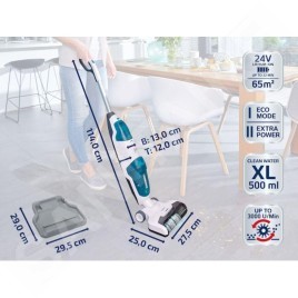 Leifheit Nettoyage - Aspirateur-balai laveur sans fil Regulus Aqua PowerVac 11914