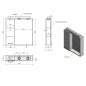 Aqualine Keramia Fresh - Galerie avec éclairage LED, 600x600x140 mm, gauche, chêne platine 45027