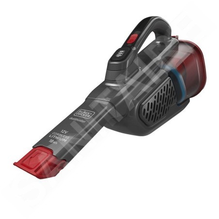 BLACK+DECKER Nettoyage - Aspirateur à main sans fil 12V, station de charge, titane/rouge BHHV315B-QW