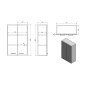 Aqualine Zoja - Armoire suspendue 500x760x230 mm, blanc 51302