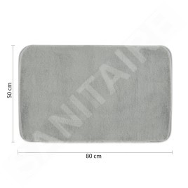 Sapho Accessoires de salle de bains Gedy - Tapis de salle de bains 50 x 80 cm, avec antidérapant, gris 96FY508008