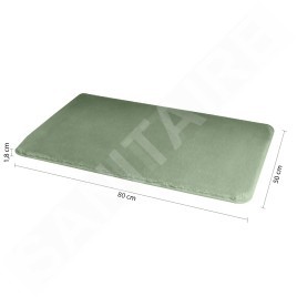 Sapho Accessoires de salle de bains Gedy - Tapis de salle de bain 50 x 80 cm, avec antidérapant, vert 96FY508007