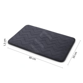 Sapho Accessoires de salle de bains Gedy - Tapis de salle de bains 50 x 80 cm, avec antidérapant, anthracite 96MS508085