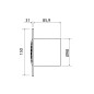 Sapho Cata B-Plus - Ventilateur de salle de bain B-10 PLUS, 15 W, conduit 100 mm, blanc 00981001