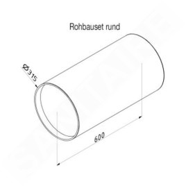 Zehnder Accessoires pour ventilation - Tuyau d'installation murale rond 527005440