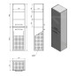Aqualine Vega - Armoire suspendue avec panier 400x1500x310 mm, blanc VG160