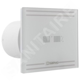 Sapho Glass - Ventilateur axial avec affichage LED et minuterie, 8 W, conduit 100 mm GS103