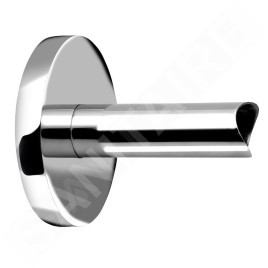 Sapho Accessoires - Adaptateur rond pour raccordement direct de câble au mur, inox ER120