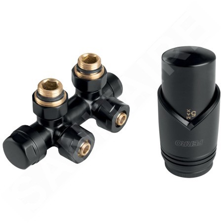 Novaservis Accessoires - Kit de connexion avec prise centrale, entraxe 50 mm, noir ZTD30BL