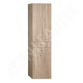 Aqualine Keramia Fresh - Armoire haute ZOJA  avec panier, 500x1840x290 mm, chêne platine 51295